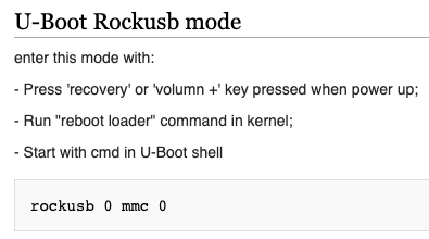 RockUSB Recovery Mode