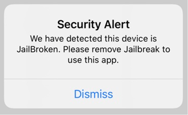 Jailbreak Detection Message
